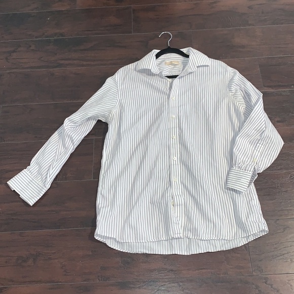 Michael Michael Kors Men’s Striped Button-up Shirt, sz 15 1/2, 32/33 - Picture 2 of 5